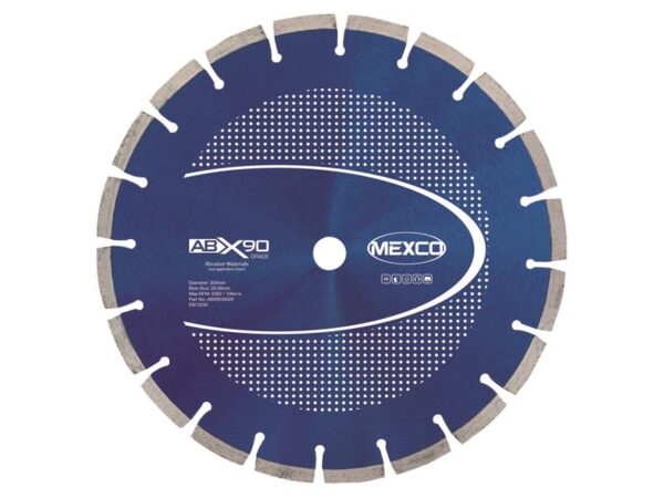 MEXCO Abrasive Materials X90 Grade Diamond Blade 300 x 20mm
