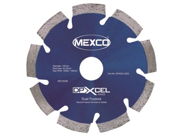 MEXCO XCEL Grade Dual Purpose Diamond Blade 125 x 22mm