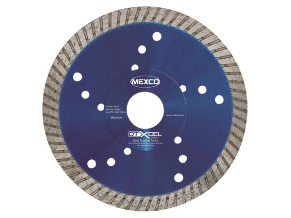 MEXCO XCEL Grade Dual Purpose Turbo Diamond Blade 125 x 22mm