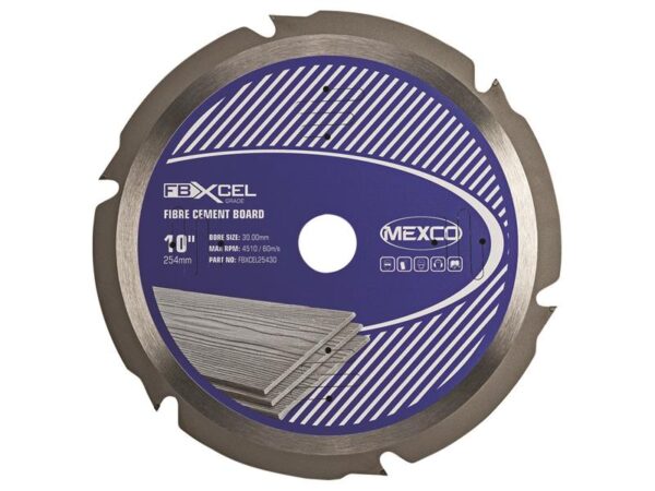 MEXCO Fibre Cement Board PCD Blade 254 x 30mm x 6T