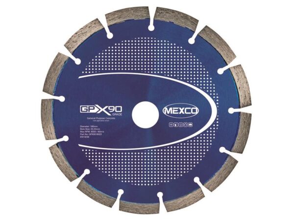 MEXCO GPX90 Concrete Diamond Blade 180 x 22mm