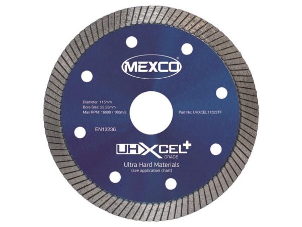 MEXCO UHXCEL+ Ultra Hard Plus Diamond Blade 115 x 22mm