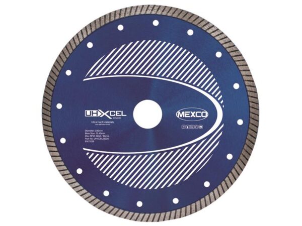MEXCO UHXCEL Ultra Hard Materials Diamond Blade 230 x 25.4mm