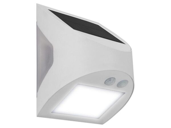 Masterplug Prysm Outdoor Solar Wall Light with PIR Motion Sensor - White 300 Lumens