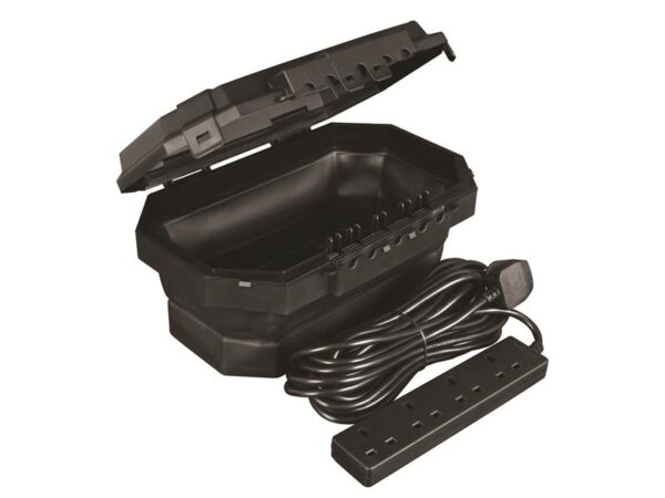Masterplug Collapsible Electrical Connection Box + Extension Lead 240V 4-Gang 13A 8m