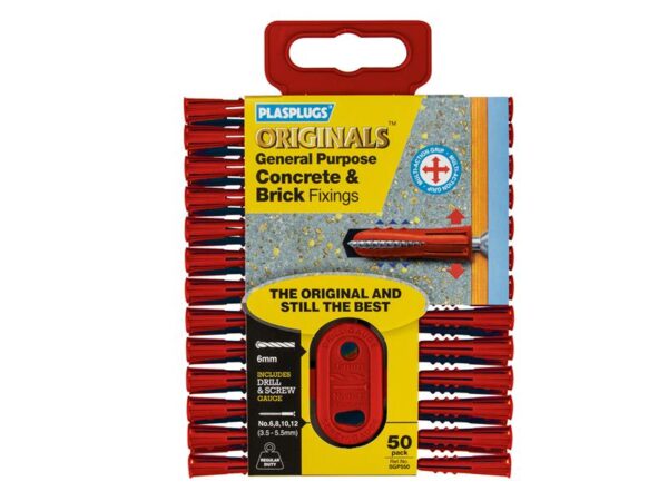 Plasplugs SGP550 Originals™ General-Purpose Fixings (Pack 50)