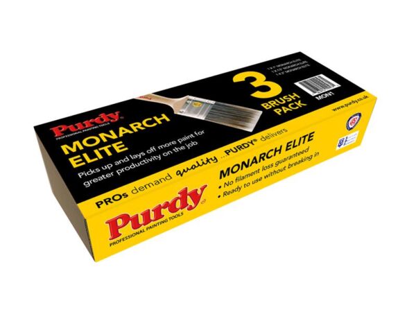 Purdy® Monarch™ Elite™ Paint Brush Set, 3 Piece