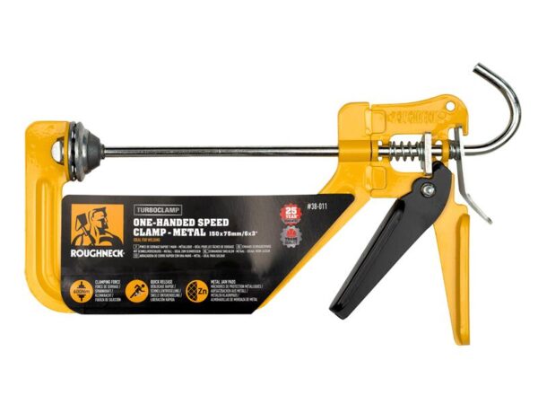 Roughneck TurboClamp™ One-Handed Speed Clamp - Metal Jaws 150mm (6in)
