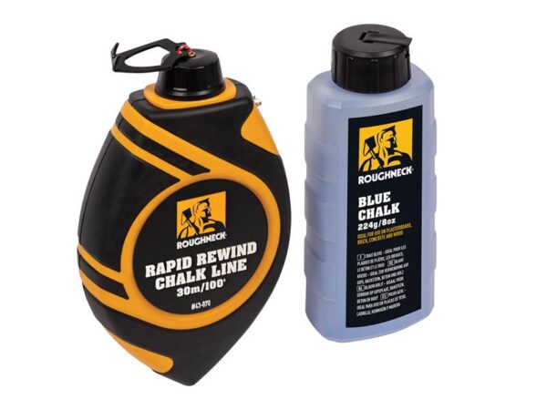 Roughneck Rapid Rewind Chalk Line Set 30m (100ft)