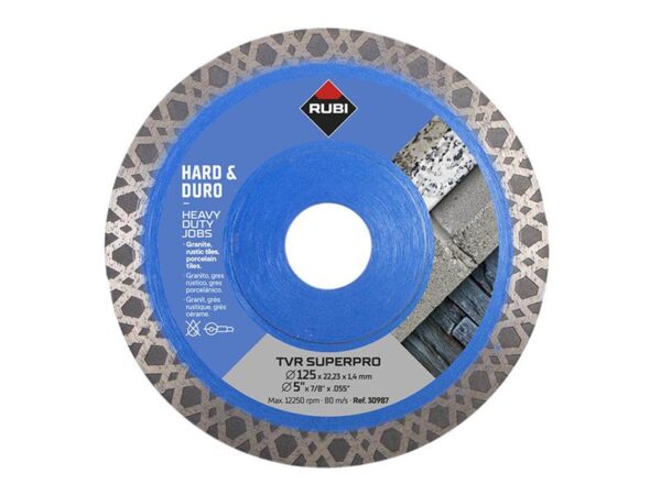 RUBI TILING TOOLS TVR125 TVR SUPERPRO Diamond Blade 125mm