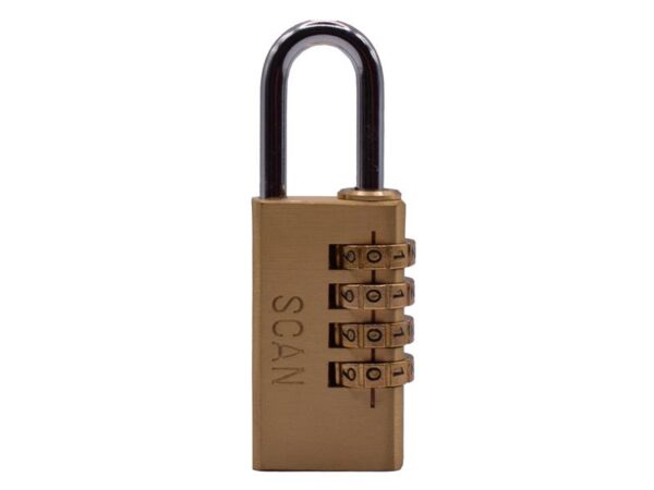 Scan Brass Combination Padlock 28mm