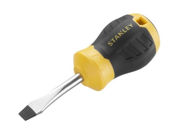 STANLEY® Hand Tools CUSHION GRIP™ Stubby Screwdriver 6.5 x 45mm Flared
