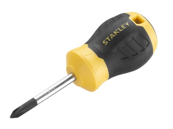 STANLEY® Hand Tools CUSHION GRIP™ Stubby Screwdriver Phillips Tip PH1 x 45mm
