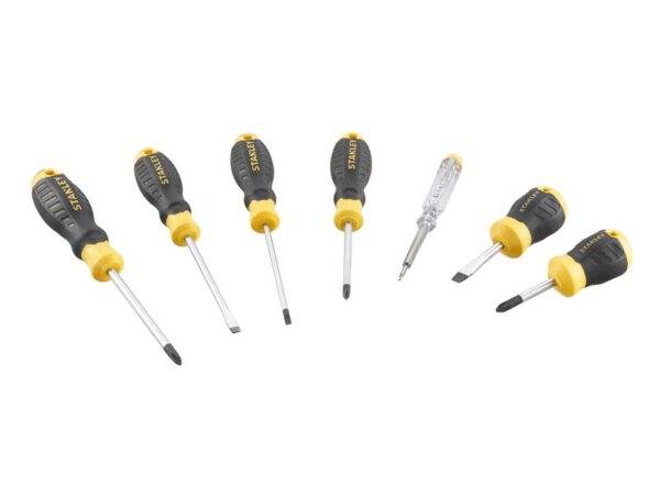 STANLEY® Hand Tools CUSHION GRIP™ Screwdriver Set, 6 Piece + Voltage Tester
