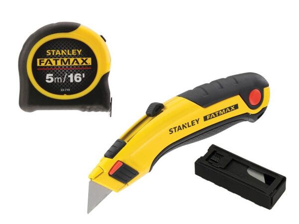 STANLEY® Hand Tools FatMax® Triple Pack - Tape, Retractable Knife and Blades
