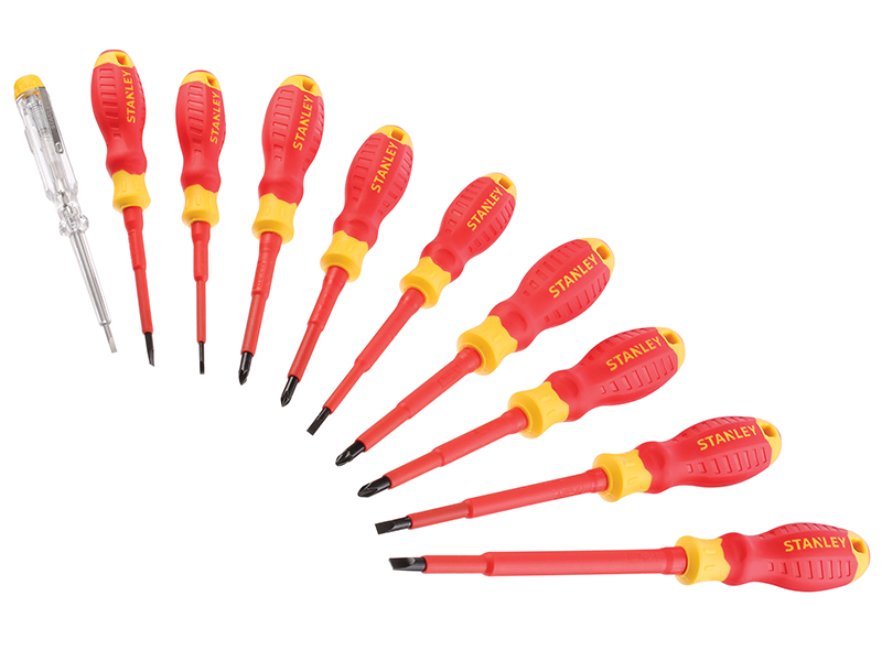 STANLEY® Hand Tools FatMax® VDE Insulated Screwdriver Set, 10 Piece