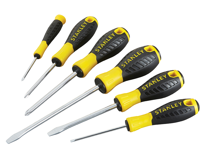 STANLEY® Hand Tools 0-60-208 Essential Screwdriver Set, 6 Piece