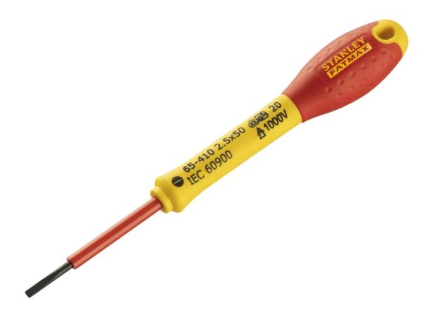 STANLEY® Hand Tools FatMax® VDE Insulated Screwdriver Parallel Tip 2.5 x 50mm