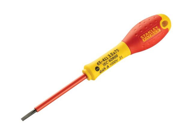 STANLEY® Hand Tools FatMax® VDE Insulated Screwdriver Parallel Tip 3.5 x 75mm