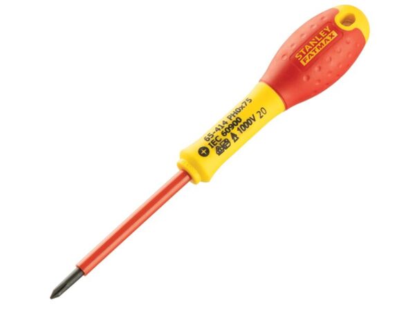 STANLEY® Hand Tools FatMax® VDE Insulated Screwdriver Phillips Tip PH0 x 75mm