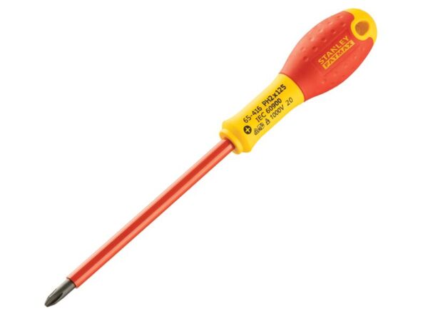 STANLEY® Hand Tools FatMax® VDE Insulated Screwdriver Phillips Tip PH2 x 125mm