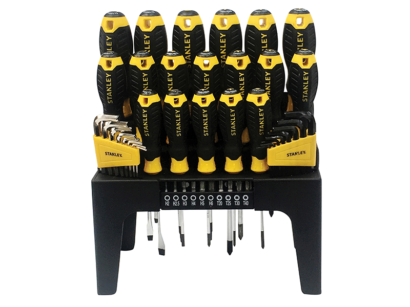 STANLEY® Hand Tools Screwdriver Set in Rack, 44 Piece