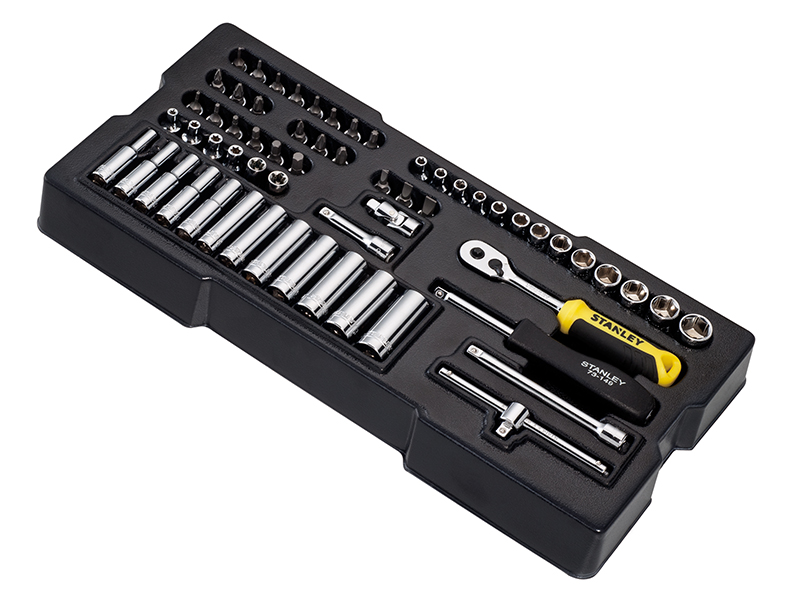 STANLEY® Hand Tools Transmodule System 1/4in Drive Metric Socket Set 60 Piece