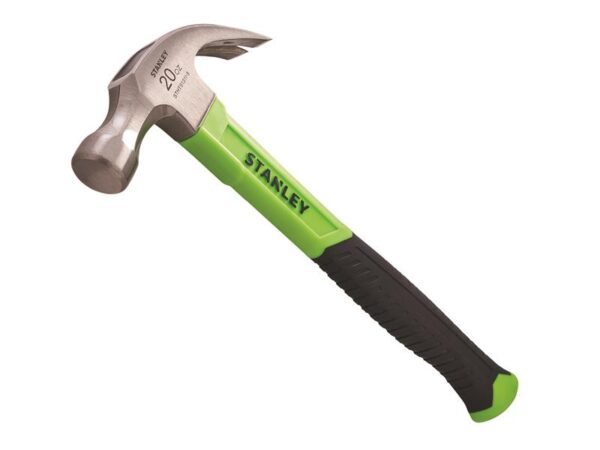 STANLEY® Hand Tools Fibreglass Hi-Vis Claw Hammer 567g (20oz)