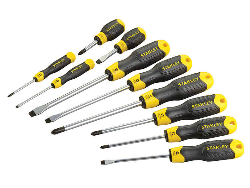 STANLEY® Hand Tools Cushion Grip Screwdriver Set, 10 Piece