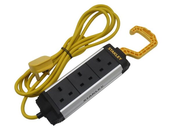 STANLEY® Electrical 3-Gang Powerboard with Foldable Hook 3m