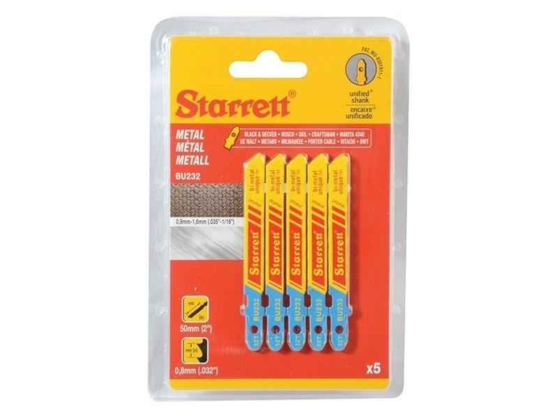 Starrett BU232-5 Metal Cutting Jigsaw Blades Pack of 5 - Image 2