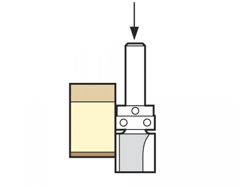 Trend C121 x 1/4 TCT Bearing Guided Template Profile Cutter 12.7 x 25.4mm - Image 3