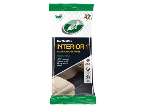 Turtle Wax Interior 1 Multi-Purpose Wipes (Pack of 24)