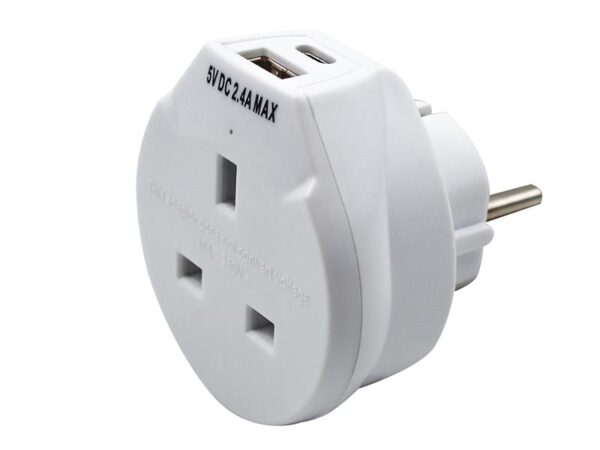 Uni-Com Travel Socket with USB Charger
