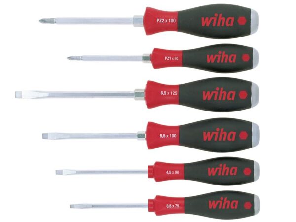Wiha SoftFinish® SL/PZ Hex Blade Screwdriver Set, 6 Piece