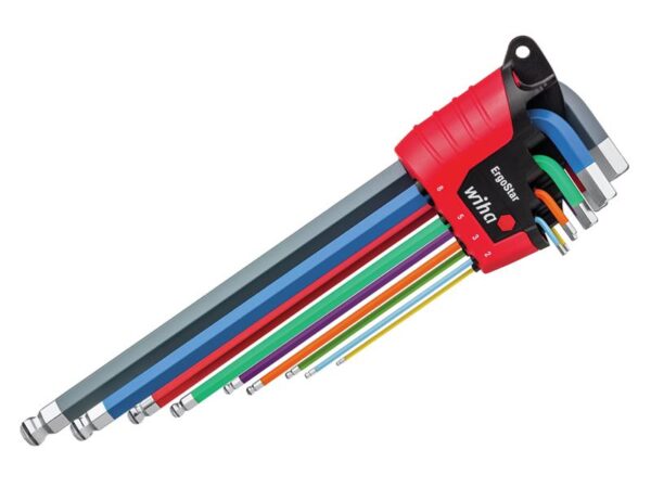 Wiha ErgoStar MagicRing® Colour Hex Ball End L-key Set, 9 Piece