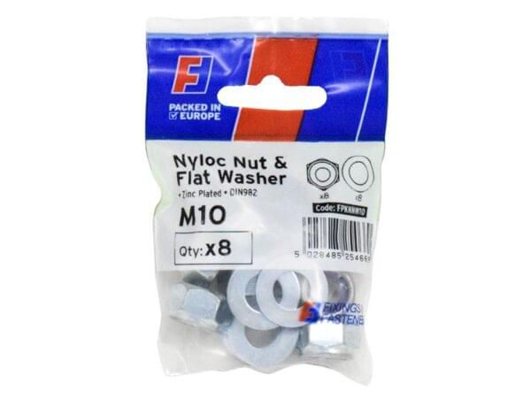 ForgeFix Nyloc Nut & Washer M10 ForgePack 8